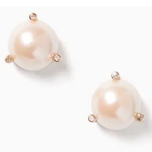 Kate Spade Rise And Shine Pearl Gold Studs Earrings
